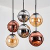 Gastor Pendellampa, kullampa, Pendelbelysning Amber, Krom, Kopparfärg, Rökfärger, 6-ljuskällor