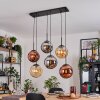 Gastor Pendellampa, kullampa, Pendelbelysning Amber, Krom, Kopparfärg, Rökfärger, 6-ljuskällor