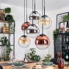 Gastor Pendellampa, kullampa, Pendelbelysning Amber, Krom, Klart, Kopparfärg, Rökfärger, 6-ljuskällor