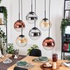 Gastor Pendellampa, kullampa, Pendelbelysning Amber, Krom, Klart, Kopparfärg, Rökfärger, 6-ljuskällor
