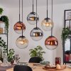Gastor Pendellampa, kullampa, Pendelbelysning Amber, Krom, Klart, Kopparfärg, Rökfärger, 6-ljuskällor