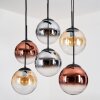 Gastor Pendellampa, kullampa, Pendelbelysning Amber, Krom, Klart, Kopparfärg, Rökfärger, 6-ljuskällor