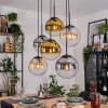 Gastor Pendellampa, kullampa, Pendelbelysning Amber, Guld, Klart, Rökfärger, 6-ljuskällor