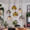 Gastor Pendellampa, kullampa, Pendelbelysning Amber, Guld, Klart, Rökfärger, 6-ljuskällor