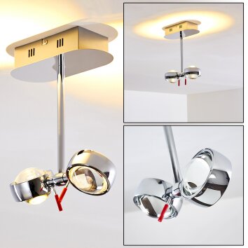 Florenz Taklampa LED Krom, 2-ljuskällor