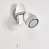 Morges Vägglampa, Väggspotlight LED Krom, 1-ljuskällor