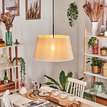 Bassagoda Pendellampa, Pendelbelysning Beige, Vit, 1-ljuskällor
