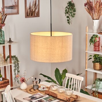 Flemming Pendellampa, Pendelbelysning Beige, Vit, 1-ljuskällor