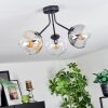 Koyoto Taklampa, kullampa 42 cm Amber, Klart, Rökfärger, 3-ljuskällor