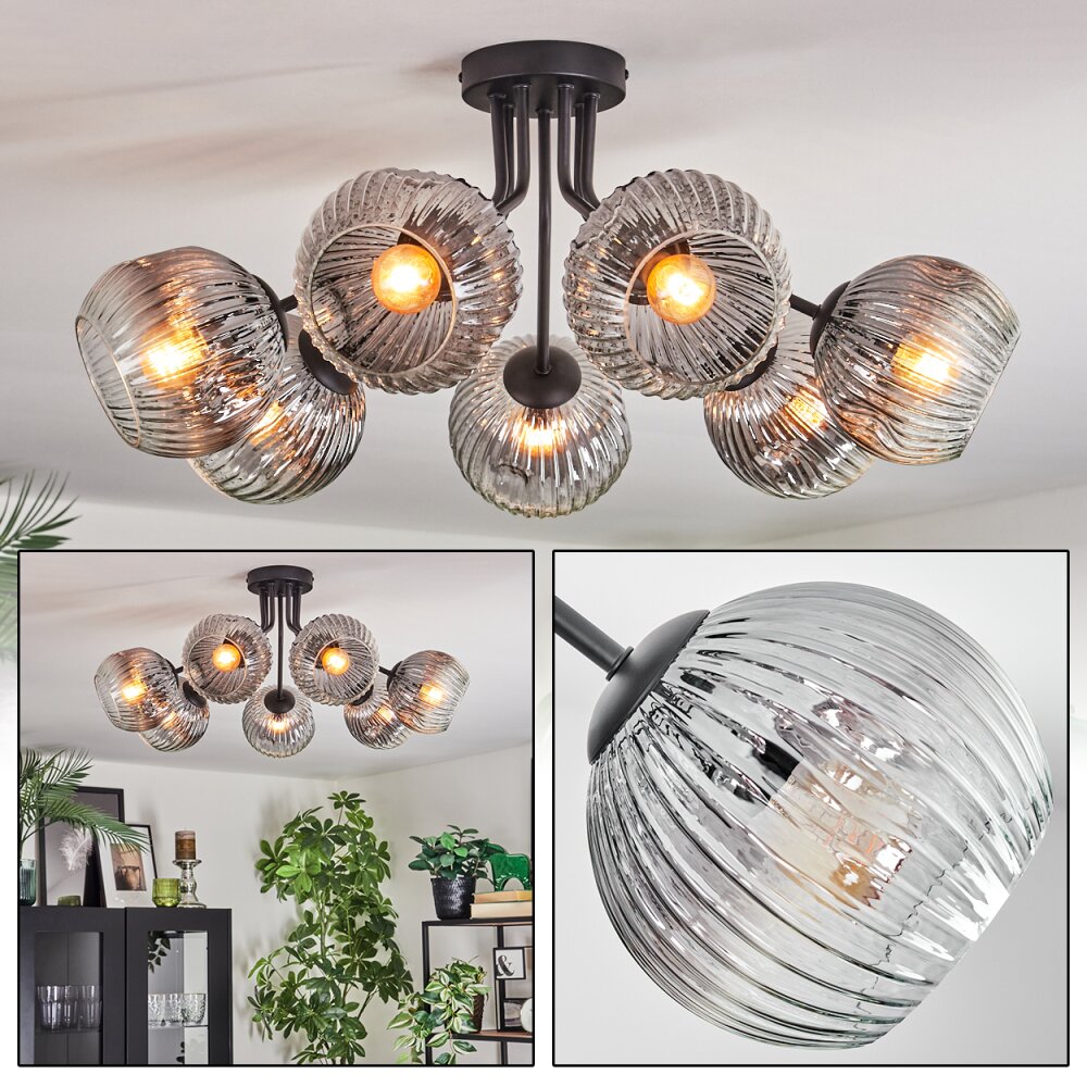 Ripoll Taklampa, kullampa Klart, Rökfärger, 7-ljuskällor main product photo