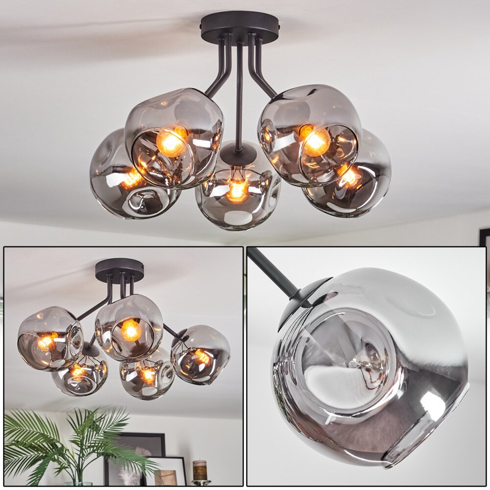 Ripoll Taklampa, kullampa Rökfärger, 5-ljuskällor main product photo