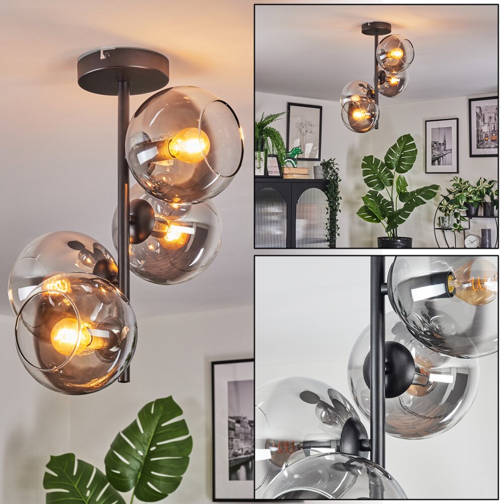Koyoto Taklampa, kullampa 32 cm Klart, Rökfärger, 4-ljuskällor main product photo