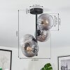 Koyoto Taklampa, kullampa 32 cm Klart, Rökfärger, 4-ljuskällor