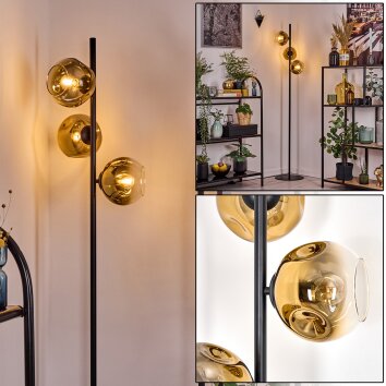 Ripoll Golvlampa Guld, Klart, 3-ljuskällor Ripoll Golvlampa Guld, Klart, 3-ljuskällor