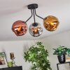 Ripoll Taklampa, kullampa Krom, Guld, Kopparfärg, Rökfärger, 3-ljuskällor