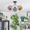 Koyoto Taklampa, kullampa 42 cm Blå, Guld, Kopparfärg, 3-ljuskällor