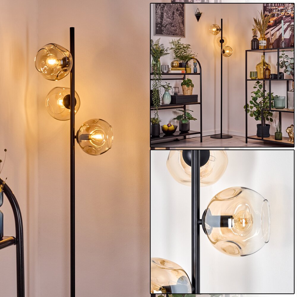 Ripoll Golvlampa Amber, Klart, 3-ljuskällor main product photo