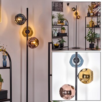 Ripoll Golvlampa Blå, Guld, Kopparfärg, 3-ljuskällor Ripoll Golvlampa Blå, Guld, Kopparfärg, 3-ljuskällor