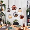 Gastor Pendellampa, kullampa, Pendelbelysning Amber, Krom, Kopparfärg, Rökfärger, 6-ljuskällor