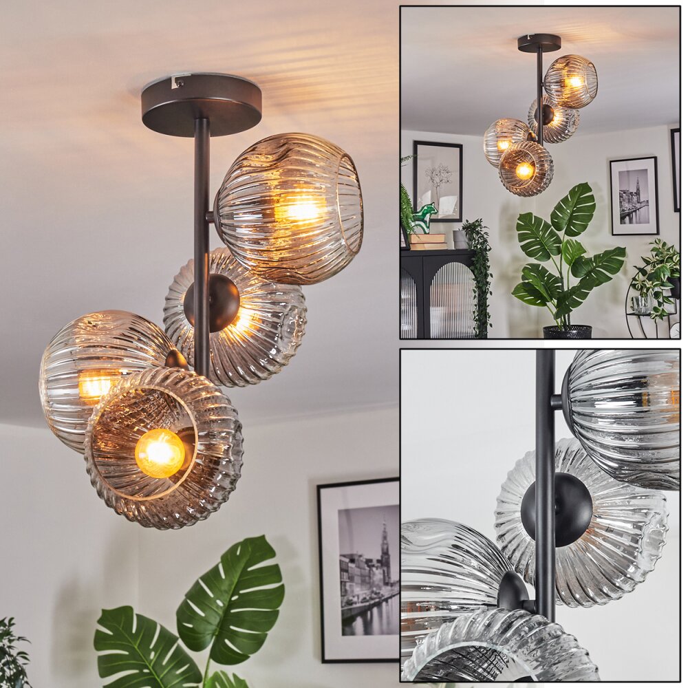 Ripoll Taklampa, kullampa Klart, Rökfärger, 4-ljuskällor main product photo