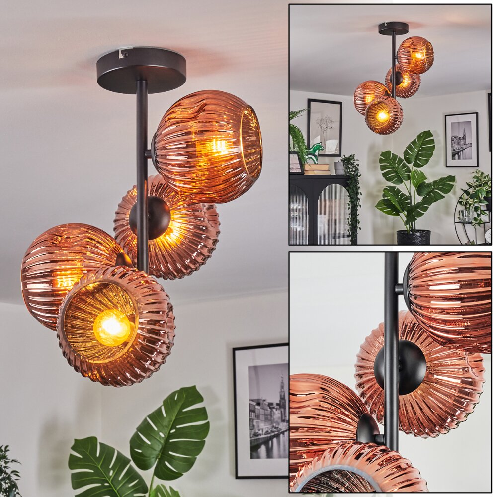 Ripoll Taklampa, kullampa Kopparfärg, 4-ljuskällor main product photo