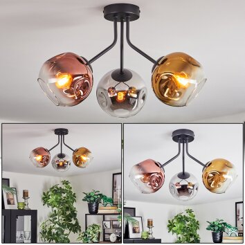 Ripoll Taklampa, kullampa Krom, Guld, Klart, Kopparfärg, Rökfärger, 3-ljuskällor Ripoll Taklampa, kullampa Krom, Guld, Klart, Kopparfärg, Rökfärger, 3-ljuskällor