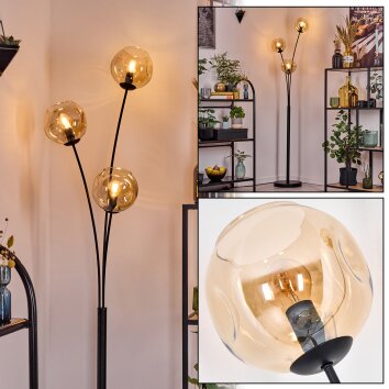 Ripoll kullampa, Golvlampa Amber, 3-ljuskällor Ripoll kullampa, Golvlampa Amber, 3-ljuskällor