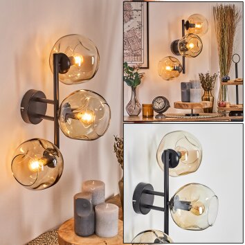 Ripoll kullampa, Vägglampa Amber, Klart, 3-ljuskällor