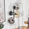 Ripoll kullampa, Vägglampa Amber, Klart, Rökfärger, 3-ljuskällor