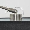 Bassagoda Golvlampa, Båglampor Nickel matt, Svart, 1-ljuskällor, Tyg-lampskärm