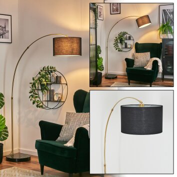Bassagoda Golvlampa Mässing, Svart, 1-ljuskällor