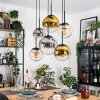Gastor Pendellampa, kullampa, Pendelbelysning Amber, Guld, Klart, Rökfärger, 6-ljuskällor