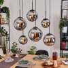 Gastor Pendellampa, kullampa, Pendelbelysning Krom, Rökfärger, 6-ljuskällor