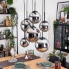 Gastor Pendellampa, kullampa, Pendelbelysning Krom, Rökfärger, 6-ljuskällor