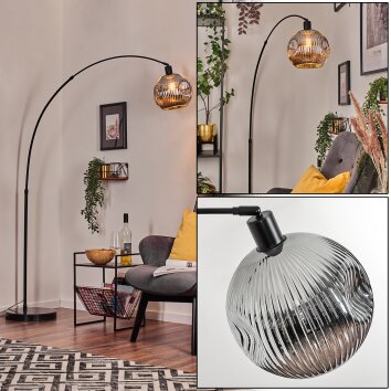 Ripoll Golvlampa, Båglampor Svart, 1-ljuskällor