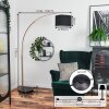 Bassagoda Golvlampa, Båglampor Kopparfärg, Svart, 1-ljuskällor, Tyg-lampskärm