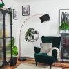 Bassagoda Golvlampa, Båglampor Kopparfärg, Svart, 1-ljuskällor, Tyg-lampskärm