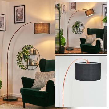 Bassagoda Golvlampa Kopparfärg, Svart, 1-ljuskällor