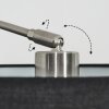 Bassagoda Golvlampa, Båglampor Nickel matt, Svart, 1-ljuskällor, Tygskärm