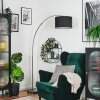 Bassagoda Golvlampa Nickel matt, Svart, 1-ljuskällor