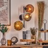 Ripoll kullampa, Vägglampa Krom, Guld, Kopparfärg, Rökfärger, 3-ljuskällor