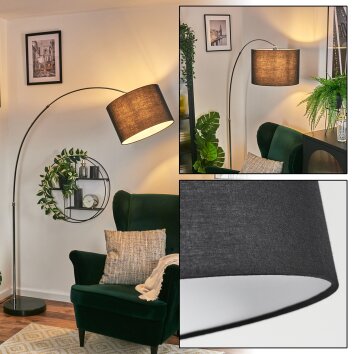 Bassagoda Golvlampa Krom, Svart, 1-ljuskällor