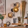 Ripoll kullampa, Vägglampa Krom, Guld, Rökfärger, 3-ljuskällor