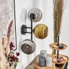 Ripoll kullampa, Vägglampa Krom, Guld, Rökfärger, 3-ljuskällor
