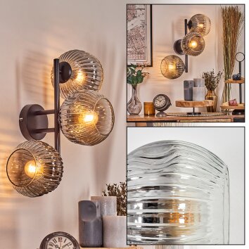 Ripoll kullampa, Vägglampa Klart, Rökfärger, 3-ljuskällor