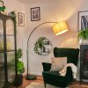 Soungou Golvlampa, Båglampor Svart, 1-ljuskällor, Tygskärm