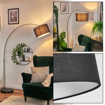 Bassagoda Golvlampa Krom, Svart, 1-ljuskällor