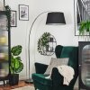 Bassagoda Golvlampa Krom, Svart, 1-ljuskällor