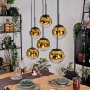 Gastor Pendellampa, kullampa, Pendelbelysning Guld, Klart, 6-ljuskällor