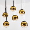 Gastor Pendellampa, kullampa, Pendelbelysning Guld, Klart, 6-ljuskällor